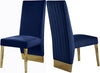 Stanley Dining Chair In Navy Velvet and Gold