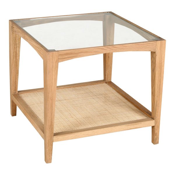 Moe's Harrington Side Table with Cane Shelf