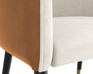 ASHER LOUNGE CHAIR - MEG TAUPE / MEG GOLD