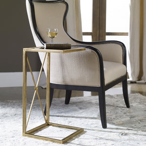 Zafina Gold Side Table