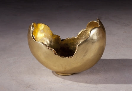 Burled Bowl Gold Leaf 
