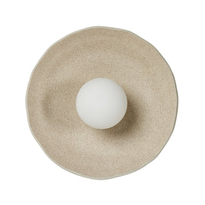 Organic Ceramic Sconce in Light Sand