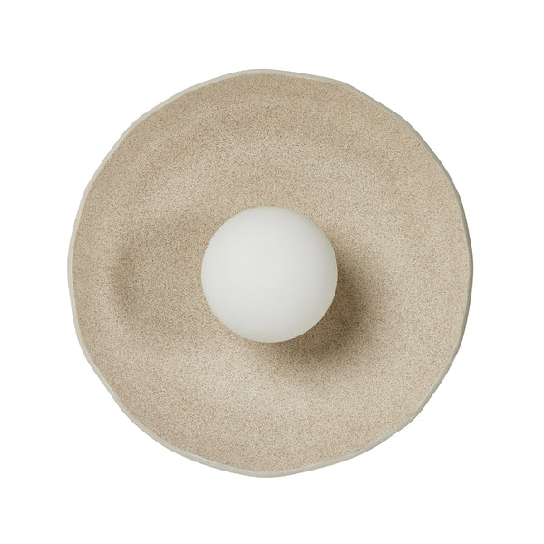Organic Ceramic Sconce in Light Sand