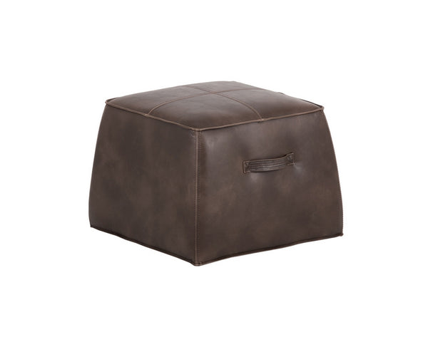 Aspen Ottoman - Havana Dark Brown