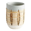 Small Cresent Vase in Grey and Ivory