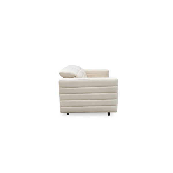 Moe's Juno Power Recliner Sofa in Off White Chenille