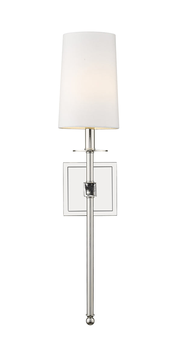 Camila 1 Light Wall Sconce in Polished Nickel Finish