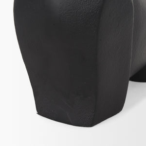 Radu Large Matte Black Metal Bull Decorative Object