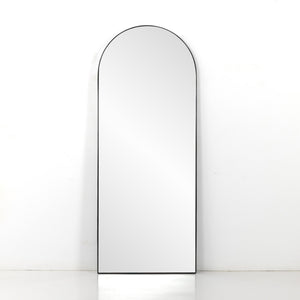Georgina Floor Mirror In Iron Matte Black