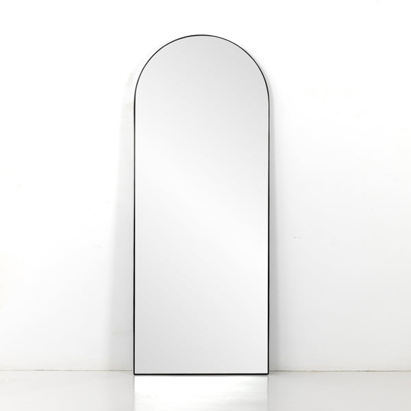 Georgina Floor Mirror In Iron Matte Black