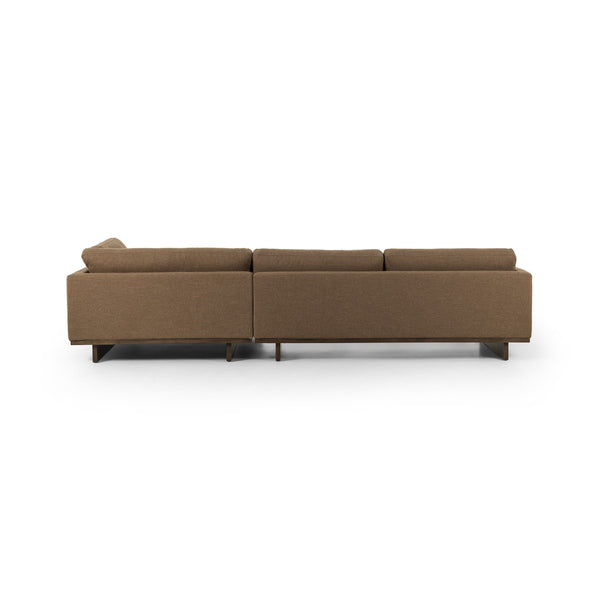 Everly 2-Piece Sectional In Antwerp Cafe And Terra Brown Parawood