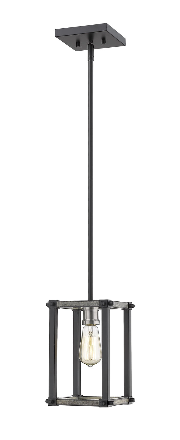 Kirkland 1 Light Mini Pendant in Ashen Barnboard Finish
