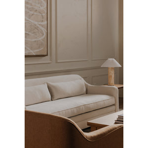 Moe's Amira Sofa in Oat Beige - Polyester Upholstery