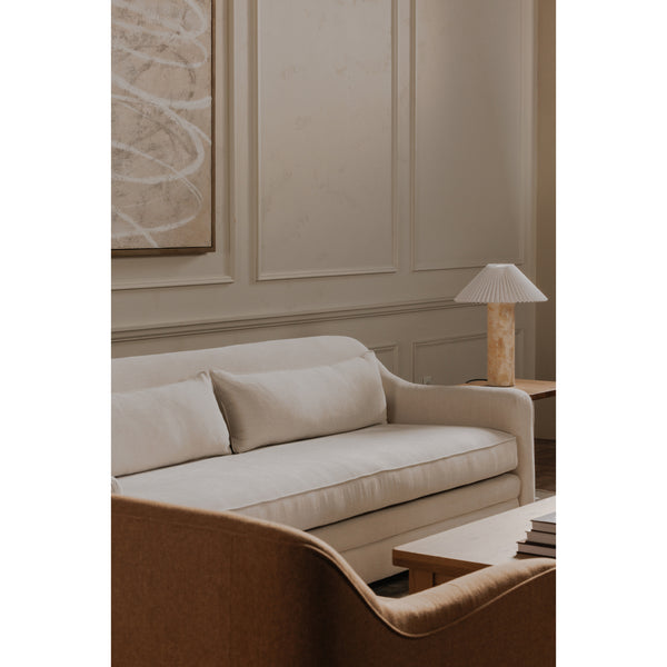 Moe's Amira Sofa in Oat Beige - Polyester Upholstery