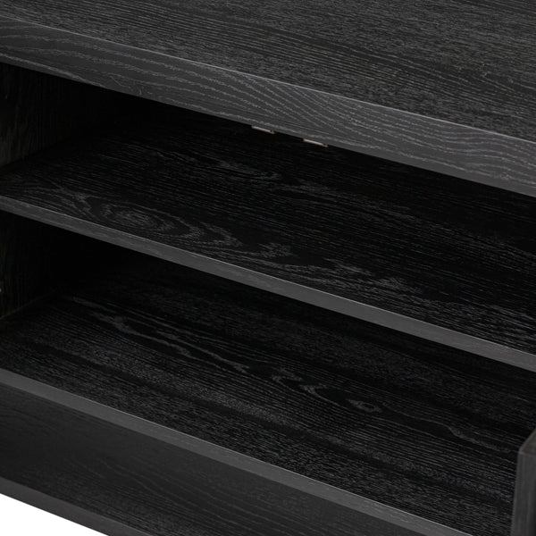 Roark Media Console - Ebony Oak Veneer