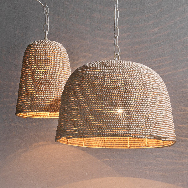 High Tide Wood Beaded 1-Light Pendant