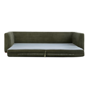 Rue Sleeper Sofa in Deep Green with Feather Fill