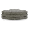 Lowtide Curved Ottoman in Stone Tweed Fabric