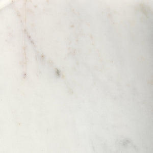 Stella 17L x 17W White Round Marble Top W/Gold Base Accent Table