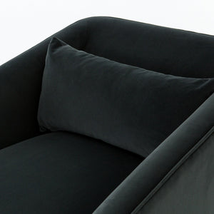 York Swivel Chair-Modern Velvet Smoke