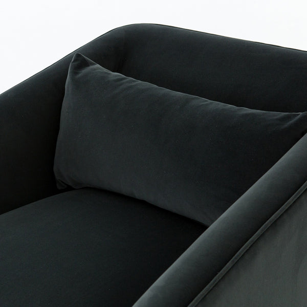 York Swivel Chair-Modern Velvet Smoke