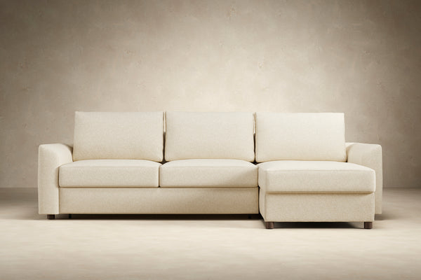 NEAH SOFA BED, CURVED W/LOUNGER, 63"X77"