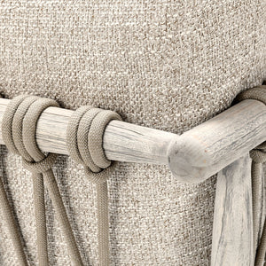 Leo Outdoor Accent Chair in Teak & Taupe
