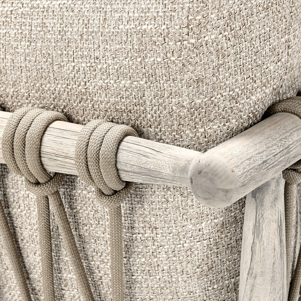 Leo Outdoor Accent Chair in Teak & Taupe