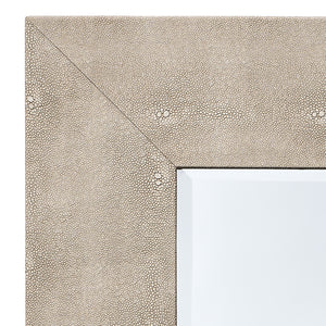 Structure Shagreen Rectangle Mirror, Ivory