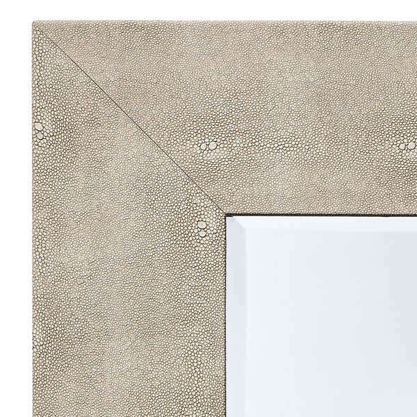 Structure Shagreen Rectangle Mirror, Ivory