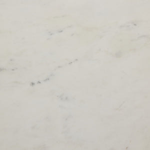 Hammered Iron Coffee Table In White Marble