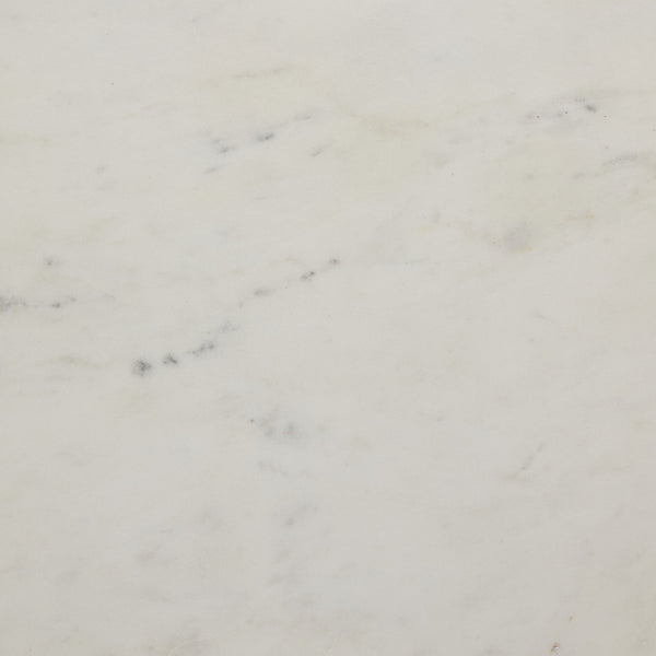 Hammered Iron Coffee Table In White Marble