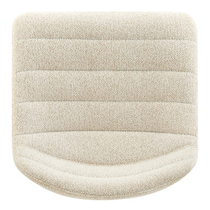 Koa KD Fabric Gaslift Swivel Bar Stool, Posh Ivory