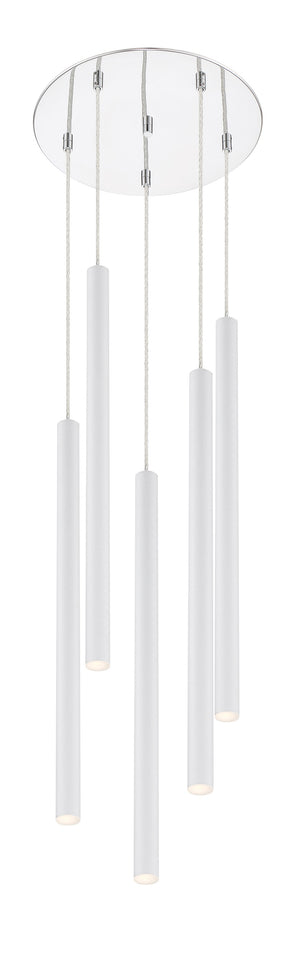 Forest 5 Light Island/Billiard in Chrome Finish