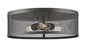 Meshsmith 3 Light Flush Mount in Bronze Finish