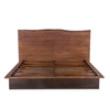 San Marino Acacia Wood Live Edge King Bed with Raw Walnut Finish