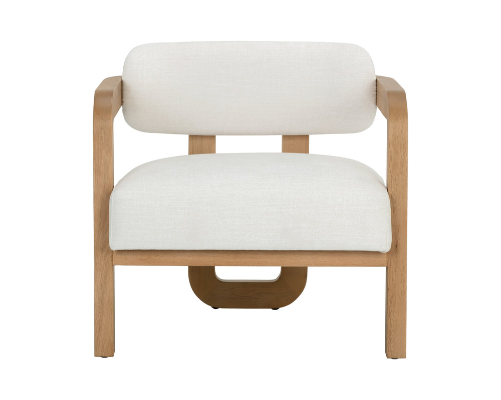MADRONE LOUNGE CHAIR - RUSTIC OAK - HEATHER IVORY TWEED