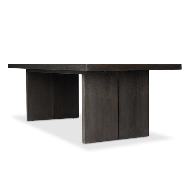 Warby Dining Table 94" in Worn Black Oak