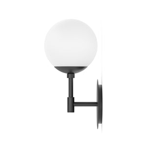 Sunset Sconce In Black Gunmetal-Opal Matte Glass