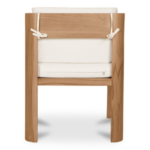 Nellie Outdoor Dining Chair in White Teak