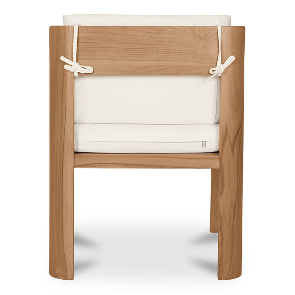 Nellie Outdoor Dining Chair in White Teak