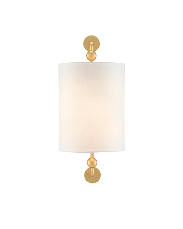 Tavey Gold Wall Sconce In Contemporary Gold Leaf