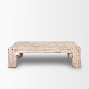 McArthur Rectangular Reclaimed Wood W/ White Wash Coffee Table