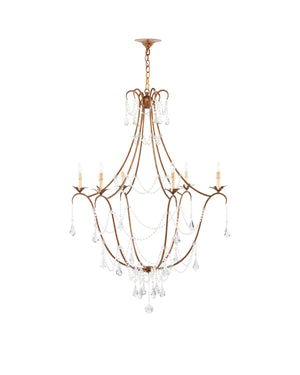 Elizabeth Gold Chandelier In Rhine Gold