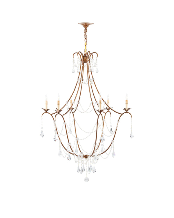 Elizabeth Gold Chandelier In Rhine Gold
