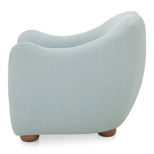 Moe's Bria Accent Chair Light Blue with Brown Feet