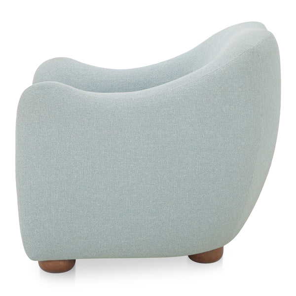Moe's Bria Accent Chair Light Blue with Brown Feet