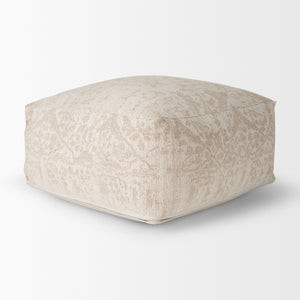 Khloe Large Cream Pouf