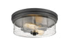 Bohin 2 Light Flush Mount in Matte Black Finish