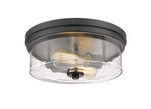 Bohin 2 Light Flush Mount in Matte Black Finish